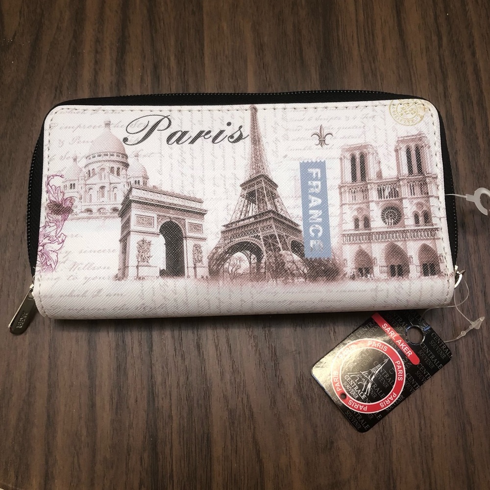 Paris Themed Wallet with Landmarks By Sarl Aker